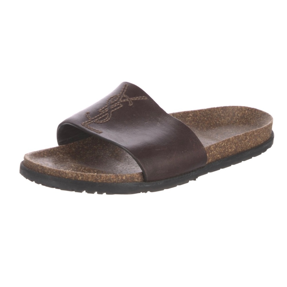 Authentic YSL UNISEX Nubuck Logo Slides